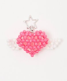 WEGO ハートウィングビーズキーホルダー