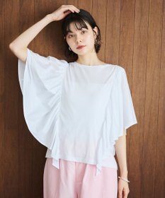 #Newans 【乾燥機可能/接触冷感】ラッフルフリルカットソー