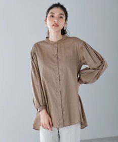 ANY シルキーソフトスタンドカラーシャツ