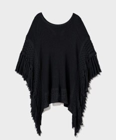 GRACE CONTINENTAL ニットフリンジケープ