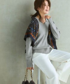 23区 【見上愛さんコラボカラー/VERY掲載】カシミヤブレンド Vネック ニット