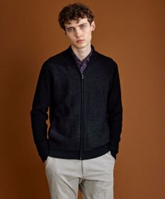JOSEPH ABBOUD 【軽量/イージーケア】 KARL KARLジップ ニット ブルゾン