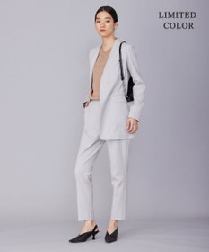 ICB L 【WEB限定カラーあり・洗える】ペーパーブレンドシャインニット 五分袖プルオーバー