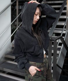 WEGO ショートZIPパーカー