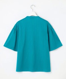 自由区 L 【洗える】ストレッチシャーティング 5分袖 フレアスリーブブラウス