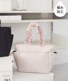 Maison de FLEUR 撥水加工フリルハンドル2Wayトートバッグ