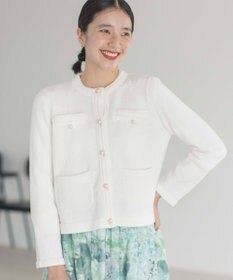 組曲 ミニブークレーツイードニットジャケット