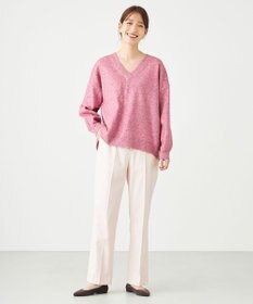 SHARE PARK LADIES ソフトタッチＶネックニット