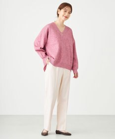 SHARE PARK LADIES ソフトタッチＶネックニット