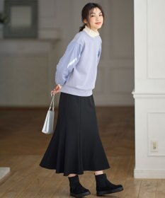 ANY 【ウエストゴム】ライトツイードマーメーイドスカート