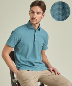 GOTAIRIKU 2年連続売上NO1【仕事で着られる】キレイめ 鹿の子ビズポロシャツ ピーコックグリーン系