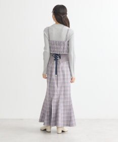 earth music&ecology サイドリブバックレースアップスカート