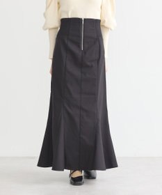 earth music&ecology サイドリブバックレースアップスカート