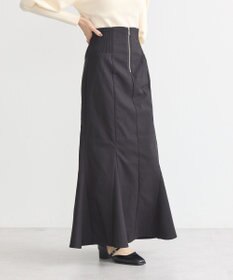 earth music&ecology サイドリブバックレースアップスカート