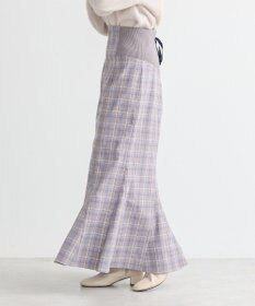 earth music&ecology サイドリブバックレースアップスカート