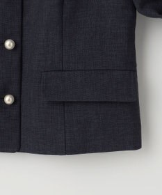 Feroux 【洗える】パールボタンジャケット×スカート セットアップ