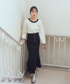 earth music&ecology サイドリブバックレースアップスカート