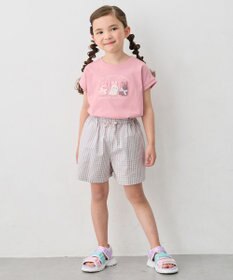 ANY KIDS 【綿100%】ひんやり フレンチスリーブ サガラ刺繡Tシャツ