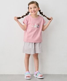 ANY KIDS 【綿100%】ひんやり フレンチスリーブ サガラ刺繡Tシャツ