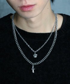 WEGO Mモチーフレイヤードネックレス