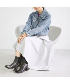 MODE ET JACOMO <carino>スクエアトゥブロックヒールブーツ