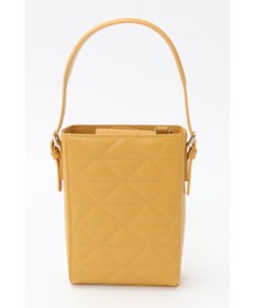 DAKS CARAエンボスレザースクエアハンドバッグ