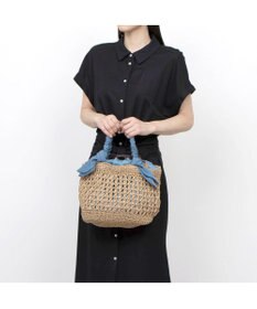 UNBILLION カシュカシュ cachecache / 下がりリボン柄編みトート