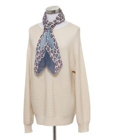 MOONBAT FURLA(フルラ）レオパードウールスカーフ 80×80㎝