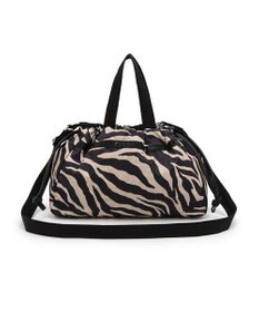 LeSportsac E/W CITY DRAWSTRING BAG??? /アップタウンラフィアゼブラ/ブラック
