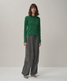 ATON RAMIE WOOL RIB | リブポロセーター