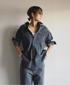 woadblue ＜坪田あさみさんコラボ＞CPOデニムジャケット グレー
