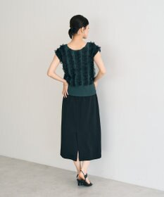 YECCA VECCA 2wayチュールフリルニット