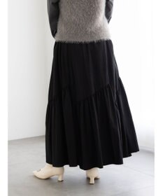 Te chichi マットタフタバイヤスティアードスカート