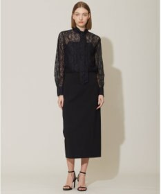 ICB 【洗える】コットンコンプレッシャー ナロースカート