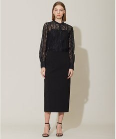 ICB 【洗える】コットンコンプレッシャー ナロースカート