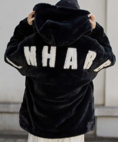 WEGO 【ユニセックス着用ITEM/MLサイズ展開】エコファーグラフィックブルゾン