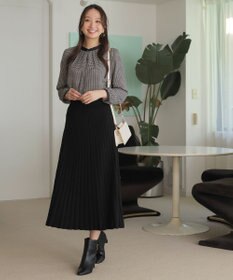 ANY SIS CICA加工 ニット フレア スカート