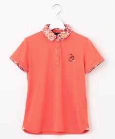 23区GOLF 【WOMEN】無地×プランティカプリント 半そでポロシャツ