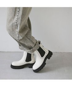 MODE ET JACOMO <carino>サイドゴアビジューショートブーツ