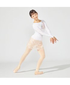 Chacott 【ノーソーイングニット】フラワーブーケプリントニットトップ