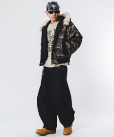 WEGO 【ユニセックス着用ITEM/MLサイズ展開】フェイクファーフードブルゾン