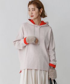 23区 【先行予約】ダブルフェイスプルオーバー ニット フーディー