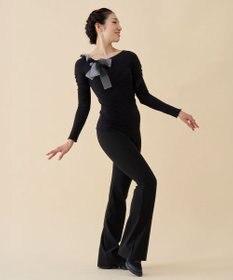 Chacott 【ノーソーイングニット】チュールリボンニットトップ