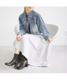 MODE ET JACOMO <carino>スクエアトゥブロックヒールブーツ