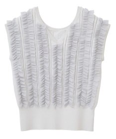 YECCA VECCA 2wayチュールフリルニット