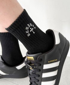 WEGO クロス刺繍ロゴソックス