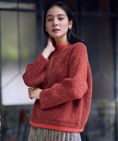 ANY L 【5色展開】バイカラーMIXニット