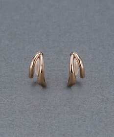 Phoebe 【金属アレルギー対応】【痛くないシリーズ】ダブルフープライトフィットイヤリング ローズゴールド