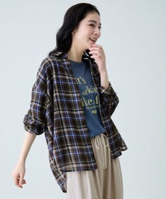 ANY シアーチェックシャツ