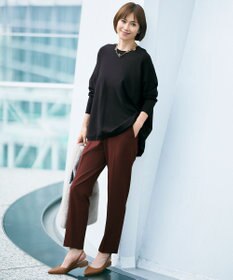 自由区 L 【WEB限定カラーあり】レーヨンストレッチ ニットT